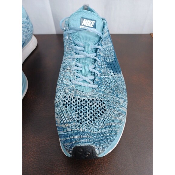 2017 Nike Flyknit Racer Blueberry Blue White 526628 102 Running Rare Mens 12 - Picture 7 of 13